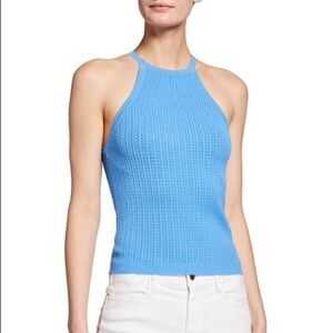 Alice + Olivia Blue Knit Tank Top